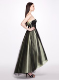 Strapless Tea Length Gown