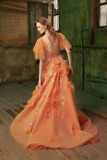 Feather Applique Gown