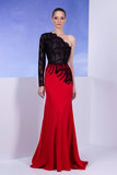 One-Shoulder Lace Gown