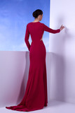 Long Sleeve Sweep Train Gown