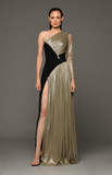 Crêpe Gown with Tulle and Zippers