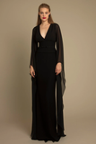 V-Neckline Slim Gown