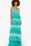 Caroline Tiered Silk Maxi Gown