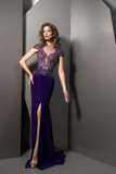 Embellished Fitted Slit Gown