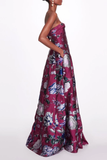 Floral Fil Coupé Gown