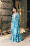 Mousseline Gown with Tulle Jacket