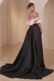 Petal Sleeve Dress with Detachable Skirt