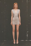Keanan Lycra Ruched Mini Dress