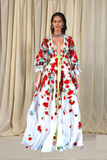 Georgette Floral Tulle Gown