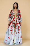 Georgette Floral Tulle Gown