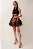 Sequin Crop Top and Skirt