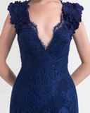 Deep V-Neckline Lace Dress