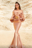 Long Sleeve Trumpet Gown