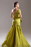 Exaggerated Draped Taffeta Gown