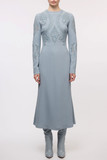 Long Sleeve Crepe Midi Dress