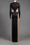 Optical Illusion Jersey Gown