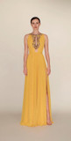 Chiffon Gown with Long Cape