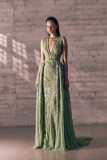 Twigs a Embroidered Tulle Gown