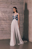 Pleated Jersey Bustier Gown