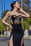 Chantilly Lace Slit Gown