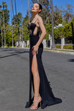 Chantilly Lace Slit Gown