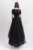 Asymmetrical Bow-Cut Tulle Dress