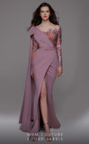 Side Cape Crepe Gown