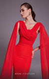 Cape Sleeve Fitted Gown