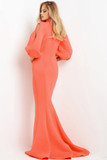 High Neck  Scuba Evening Gown