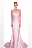 Strapless Fitted Mikado Gown