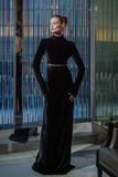 High Neckline Long Sleeved Gown