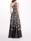 Satin Laser Cut Gown