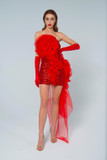Red Organza Garden Dress