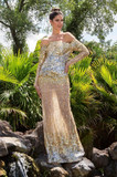 Gold Silver Paillettes Gown