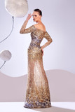 Gold Silver Paillettes Gown