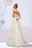 Strapless Embellished Lace Gown