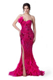 Strapless Feather Gown