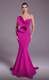 Strapless Crepe Trumpet Gown