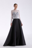 Embroidered-Bolero and Satin Gown