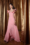 Ruffled Neck Gown