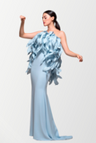 Strapless -Illusion Evening Gown