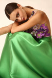 Embroidered Top and Mikado Skirt