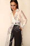 Satin Shirt with Trousers