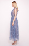 One-Shoulder Feathered Dress