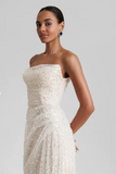 Strapless Embroidered Tulle Dress