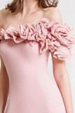 Off-Shoulder Floral Draped Dress