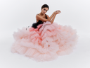 Illusion Neck Ombre Ball Gown