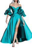Off-Shoulder Dress with Slit
