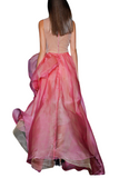 Dress with Side Cape and Open Skirt