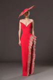 Strapless Side Slit Dress